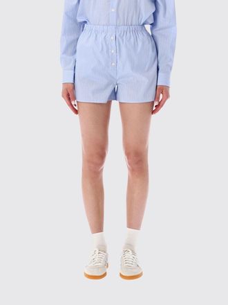 Sporty & Rich Pantaloncini jogging in cotone con logo a contrasto