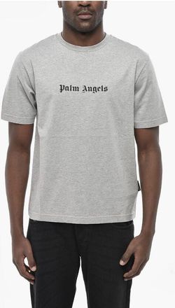Palm Angels Crew Neck Cotton T-Shirt CLASSIC LOGO size S