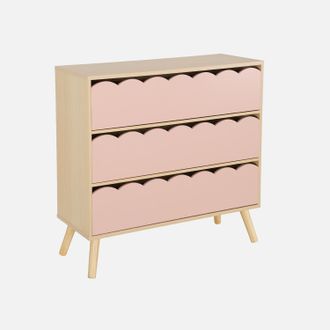 Sweeek Sweeek - Cassettiera Per Bambini Effetto Legno 3 Cassetti