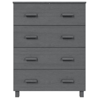 Berkfield Home Sideboard HAMAR Dark Grey 79x40x103.5 cm Solid Wood Pine