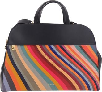 Paul Smith Tassen, Dames, Veelkleurig, ONE Size, Leer, Swirl Bowling Bag