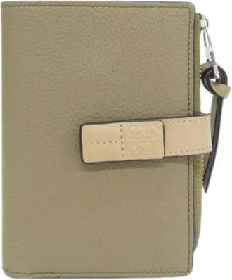 Loewe Pre-owned Wallets, male, Green, Size: ONE SIZE Pre-owned Calf Leather Wallet