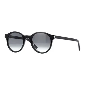 Saint Laurent SL521001 Round Full Rim Sunglasses - Black