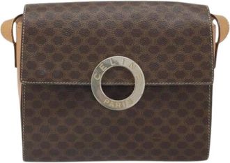 Celine Pre-owned Cross Body Bags, female, Brown, Size: ONE SIZE Pre-owned Canvas Cross Body Bag