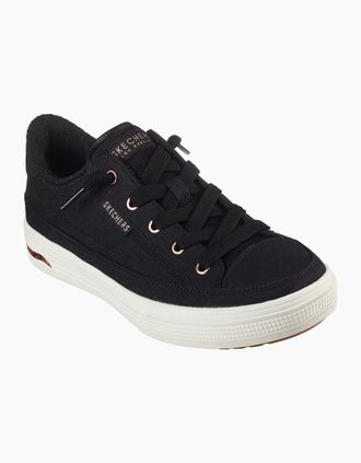 Skechers Womens Skechers Arch Fit Arcade - Meet Ya There Textile Womens Black Trainers - Size: 5
