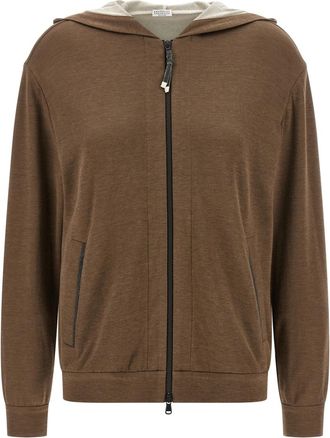 Brunello Cucinelli Brown Monile hoodie