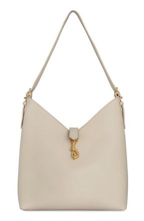 Rebecca Minkoff Mini Megan Leather Hobo Bag in Stone at Nordstrom