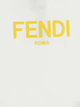Fendi Boys T-Shirt Cotton Jersey White T-Shirts And Polos