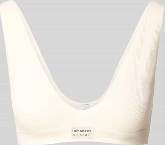 Oh April Bralette mit Label-Detail Modell Josey in Offwhite, Größe L