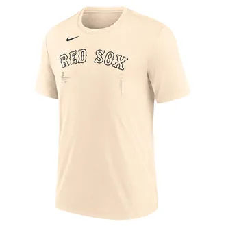 Nike Boston Red Sox Wordmark Nike Mens MLB T-Shirt in Brown | NJFD15ABQ-F4H