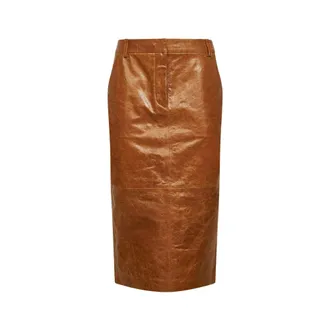Co Leather Skirts, female, Brown, Size: 2XS Tailored Pencil Skirt