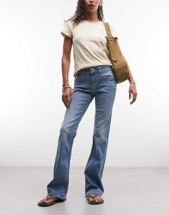 True Religion Becca Big T - Jeans bootcut lavaggio blu medio