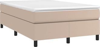 vidaXL Estructura Cama Sin Colch&oacute;n Cuero Sint&eacute;tico Capuchino 120x200cm Vidaxl