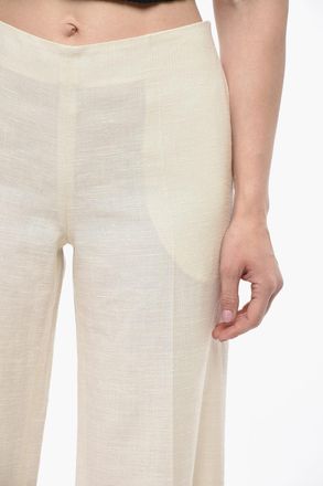 The Row Pantaloni Straight Fit FOULARD in Misto Lino The Row