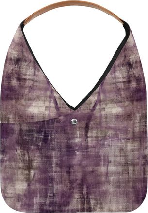 Generic Purple Vintage Mottled Pattern Reusable Lightweight Grocery Bags - Foldable Into Compact Pouch, Washable & Sturdy, Multipurpose for Shopping and Trave