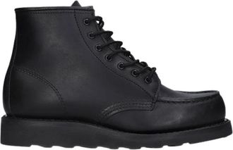 Red Wing Shoes Drievoudig Gestikte Laarzen - Dames - Veterlaarzen - Zwart - 38 1/2 EU - Leer - Schoenen