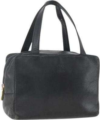 Loewe Pre-owned Handbags, female, Black, Size: ONE SIZE Pre-owned Leather Handbag
