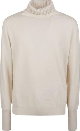 Ballantyne Trui met coltrui van gladde steek - Heren - Cashmere truien - Wit - XL - Kasjmier - Truien & Vesten