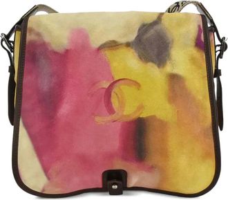 Chanel Borsa a spalla con logo anni 14-15 - Giallo