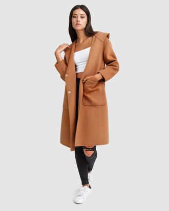 Belle & Bloom Walk This Way Wool Blend Oversized Coat
