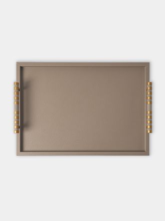 Pinetti Saturno Leather Tray (22.5in/57.5cm)