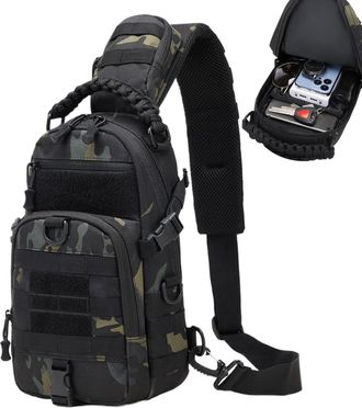 Generic Shoulder Sling Bag - Compact Polyester Carry Pack, Adventure Style, Breathable Everyday Touring Shape, High-Capacity Expedition Storage Layout | for B