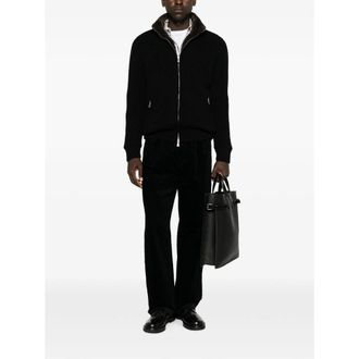 Barba Cotton Crewneck Sweater - Black
