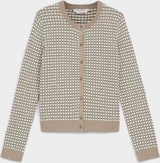 Contemporaine Womens Scale texture fine-knit Cardigan Sweater