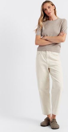 Chinti and Parker Pure Merino Wool Short Sleeve Tee in Oatmeal at Nordstrom, Size X-Small