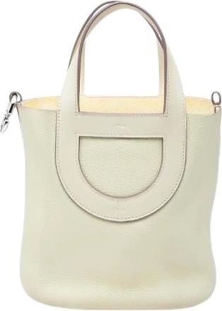 Herm&egrave;s Bolso de mano Pre-owned In The Loop 18 de piel de becerro - Pre-owned - Mujer - Beige - ONE SIZE
