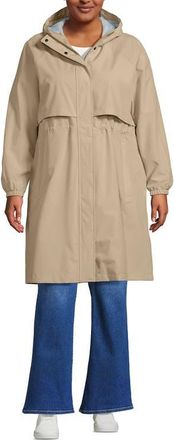 Lands End Squall Packable Long Raincoat in Champagne at Nordstrom, Size 3 X