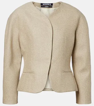 Jacquemus Chaqueta Ovalo de algod&oacute;n y lino