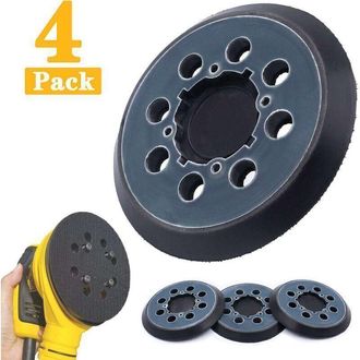 OEM Juego De 4 Almohadillas De Lijado De 8 Orificios Para Lijadora Orbital Dwe6423 De 125 Mm, Color Azul