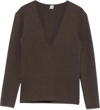 Toteme V-neck Long-sleeve Sweater