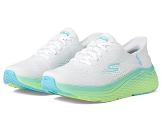 Skechers Max Cushioning Elite 2.0 Solace Hands Free Slip-Ins Womens Shoes White/Blue : 7.5 B - Medium, Textile