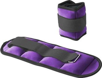 No Brand 2 Tobilleras Y Mu&ntilde;equeras Lastradas De 0,5 Kg, Con Correas Ajustables De Terciopelo Para Yoga, Fitness, Rehabilitaci&oacute;n Y Jogging (morado)