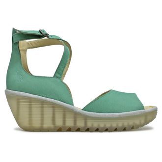 FLY London YESS476FLY Cupido Leather Womens Comfort Sandals - Spearmint - Size:UK 5