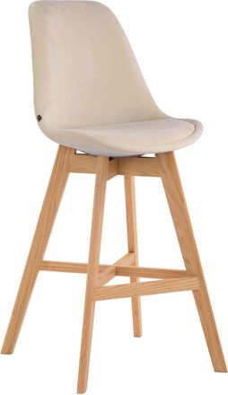 Clp Clp - Taburete Cannes En Terciopelo Crema Natural