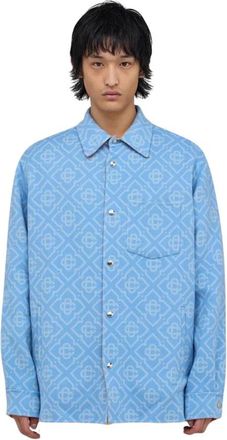 Casablanca JK 434 Jacket - Heren - Casual Overhemden - Blauw - L - Overhemden