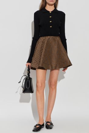 Ganni Top With Shimmering Sequins, Womens, Black