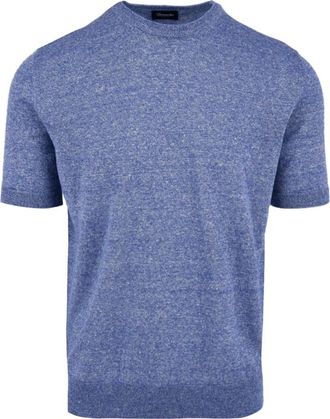 Drumohr Jersey D1Lc 100T - Heren - T-shirts - Blauw - M - Tops