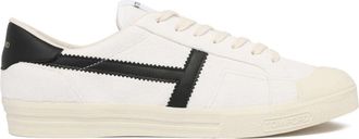 Tom Ford Witte Jarvis Sneakers - Heren - Sneakers - Wit - 40 EU - Leer - Schoenen