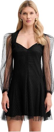 Twinset Corto Abito in Tulle Plumetis - - Dresses - Donna - Nero - S