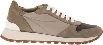 Brunello Cucinelli Schoenen, Dames, Bruin, 38 1/2 EU, Polyester, Techno Fabric Runners