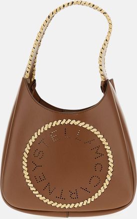 Stella McCartney Borsa Hobo Piccola Con Logo In Rafia