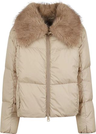 Herno Gewatteerde jas - Dames - Winterjassen - Beige - M - Leer - Jassen