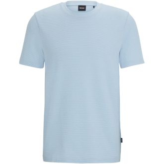 HUGO BOSS Heren Boss Katoen Regular T-shirt (Lichtblauw)