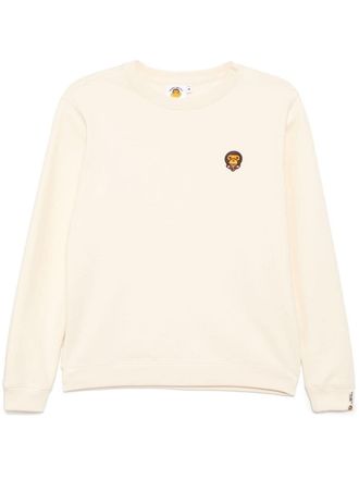 Bapy by A Bathing Ape crew-neck sweatshirt - women - Polyester/Cotton - L - Neutrals