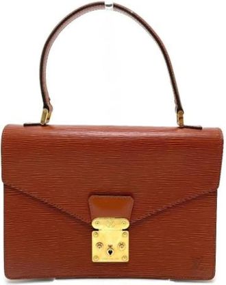Louis Vuitton Tweedehands leren Louis Vuitton tassen - Dames - Vintage Handtas - Bruin - ONE Size - Leer - Vintage