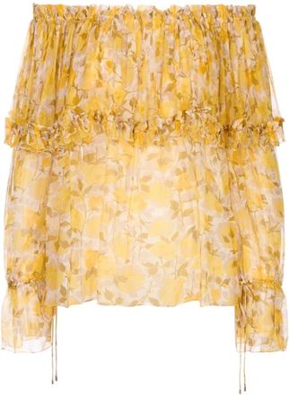Chlo&eacute; TOP - Dames - Blouses - Geel - S - Overhemden